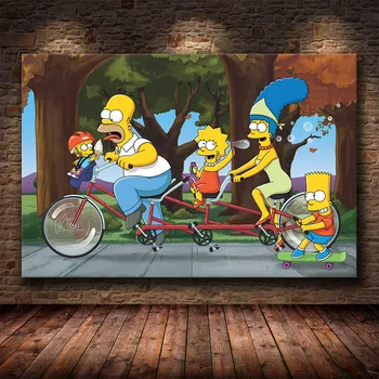 

Modular Canvas The Simpsons HD Prints Pictures Wall Art American Cartoon Role Painting Home Decor Posters For Living Room