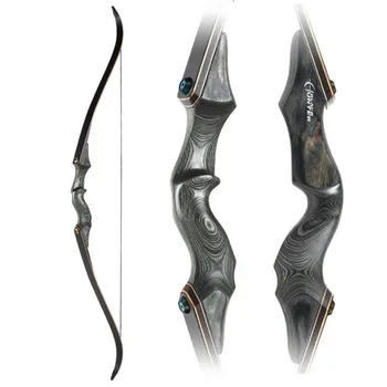 

Black Hunter Traditional Beauty Hunting Reflex Bow and Arrow Outdoor Shooting Recurve Bow Wooden Split