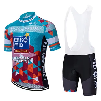 

bikeaid 2020 team wielren kleding heren cycling jersey set Bicycle clothing MTB road bike jersey bib shorts 9D gel ropa ciclismo