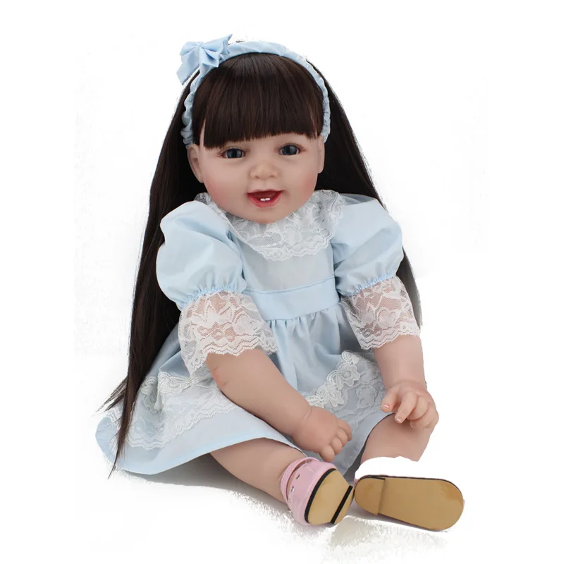 Реалистичные 2" 55 см Reborn baby girl, полностью силиконовые куклы Reborn, реалистичные детские игрушки, рождественские подарки для девочек
