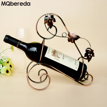 

New High Quality Creative Iron Wire Crafts European Creative Iron Wine Rack Wine Cabinet Ornaments Retro Fashion Home Decoration