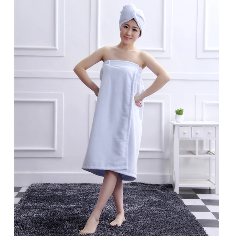 Ainlion Микрофибра банная юбка Дамская сауна песчаный пляж спа носимое полотенце логотип может быть настроен - Цвет: Белый
