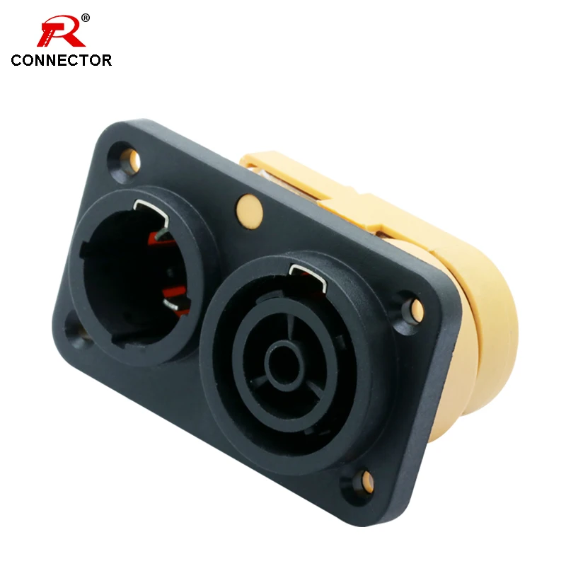 10PCS PowerCon Waterproof Socket LED Screen Audio Connector Input Output 250V 16A Siamese Socket