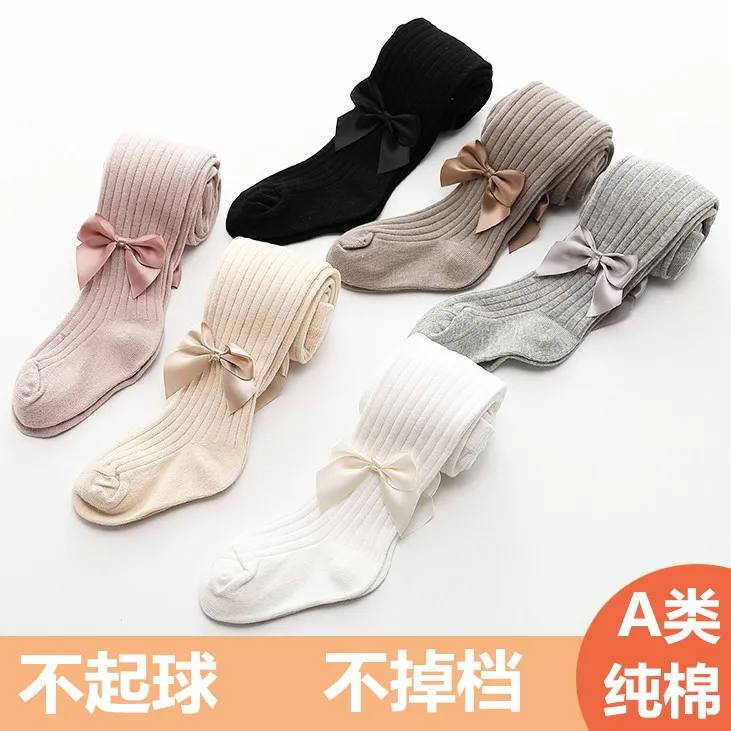 

BABY'S Non-slip Socks Thin Type for Spring And Autumn GIRL'S Leggings Children Body-stocking Baby Large Bottom Pure Cotton 0 Sum