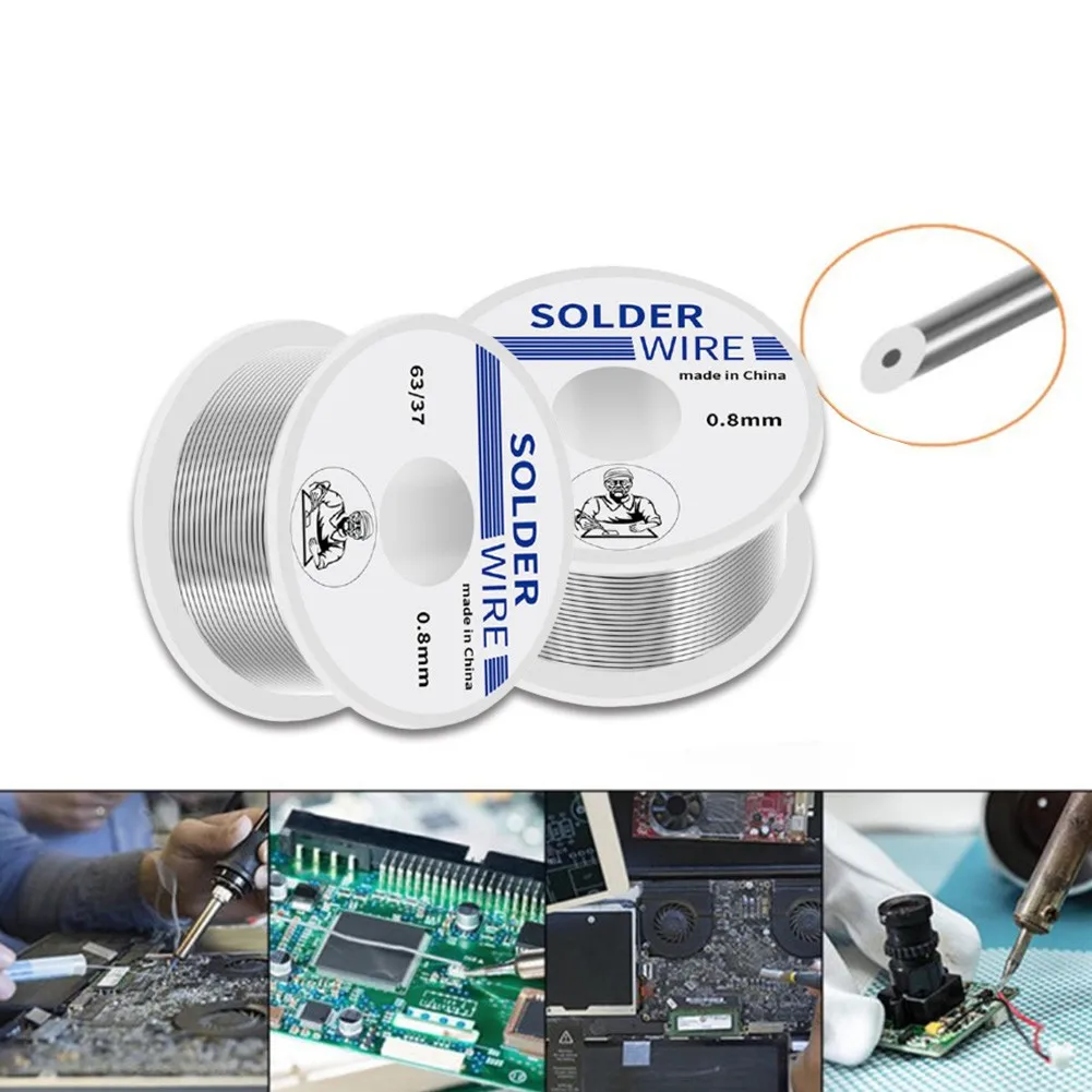 portable stick welder 1pc Tin Lead Soldering Wire Reel Tin Lead Solder Wire Rosin Core Solder Wire 0.8mm 2% Flux Reel Solder Wire Reel Soldering Wire hot air station
