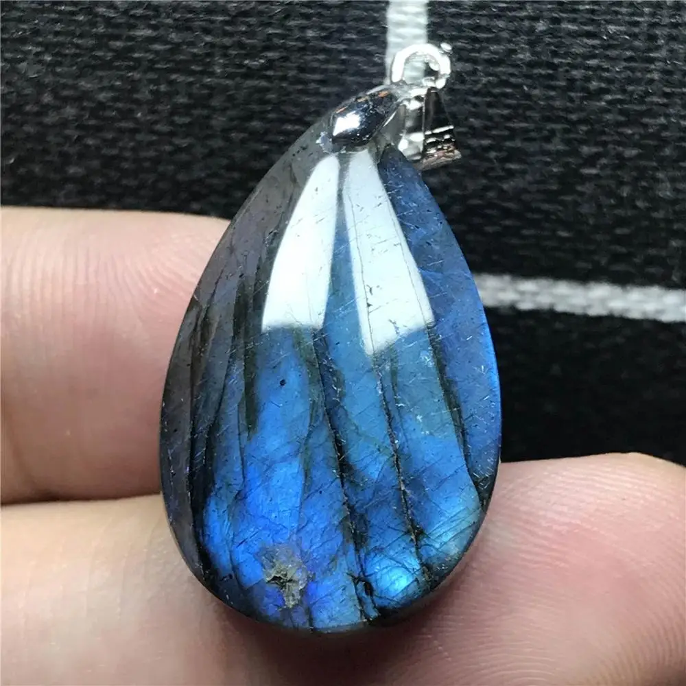

Natural Yellow Blue Light Labradorite Pendant For Woman Man Crystal 26x16x7mm Moonstone Gemstone Beads Fashion Jewelry AAAAA
