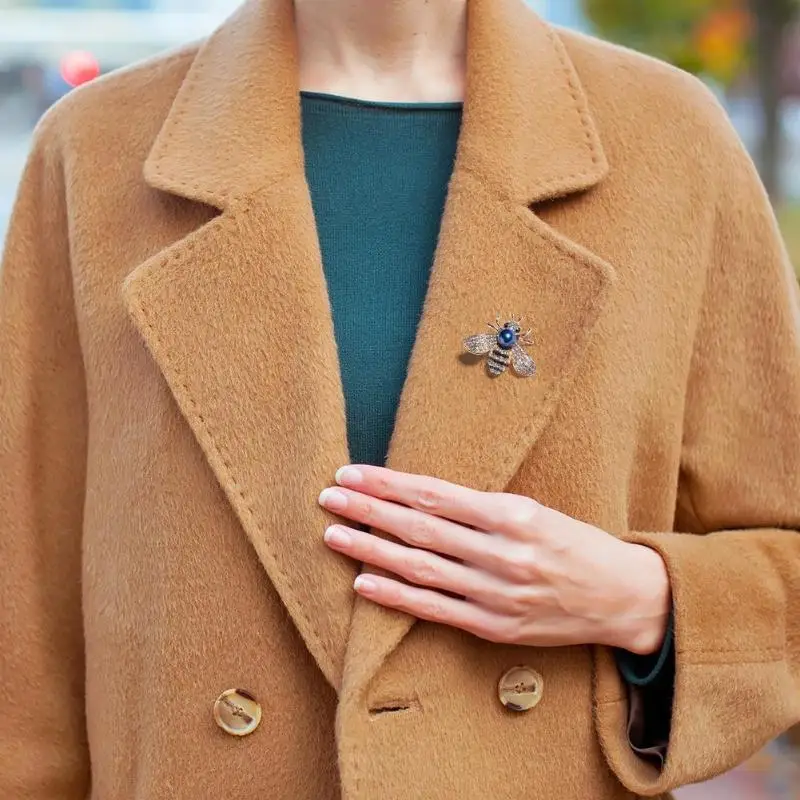 Жемчужные кристаллы в виде животных блестящие броши гладкий внешний вид