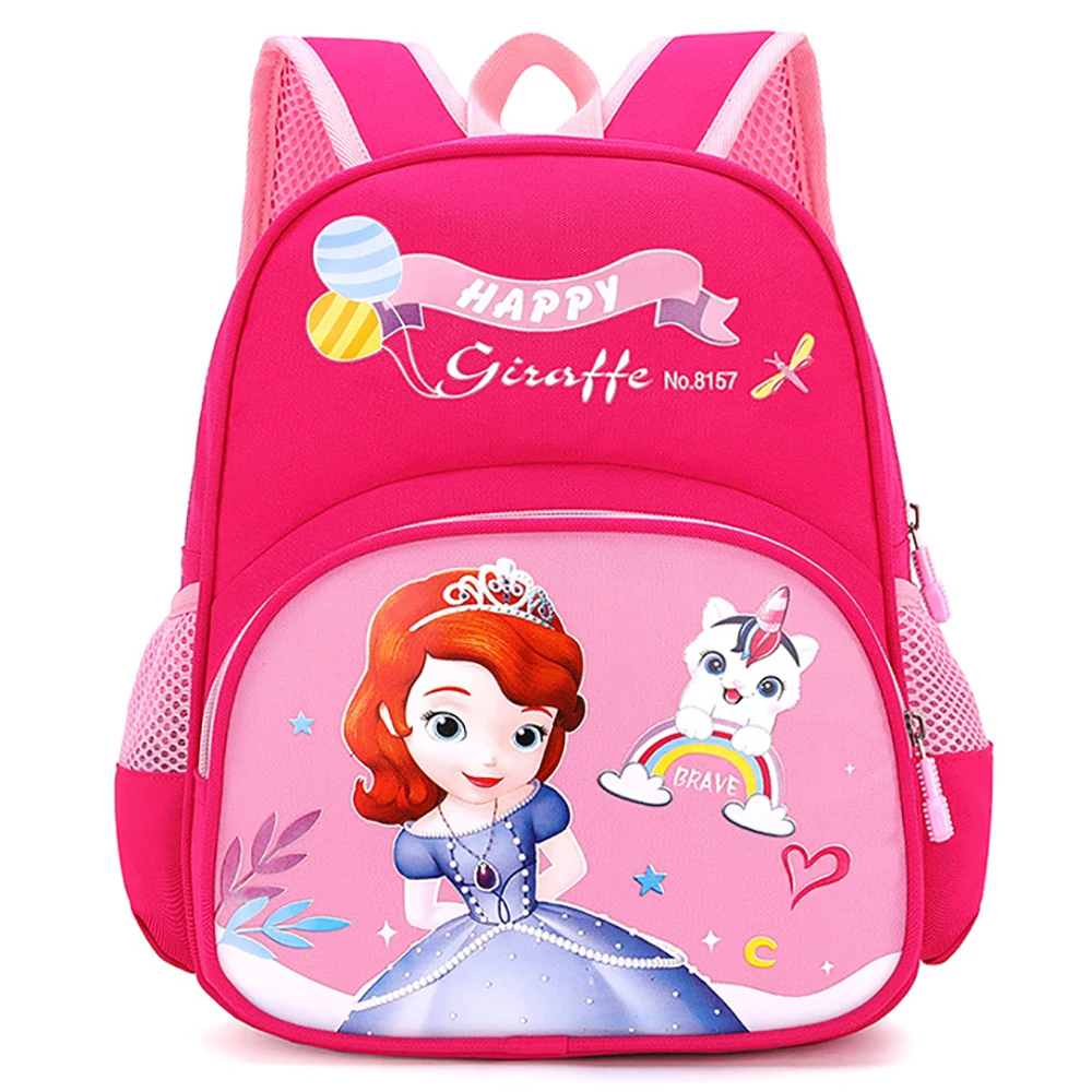 Disney Cartoon Sofia The First Girls Backpack Bags For Kids Frozen Fashion Handbags Kindergarten Waterproof Cute Schoolbags Gift