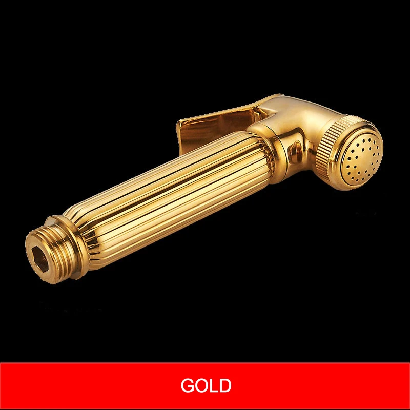 Gold Унитаз биде попка очиститель клизма штекер анальный WC вагинальная Чистка мусульманский анус здоровье ручной опрыскиватель Черный Ванная комната ручной пистолет-распылитель - Цвет: Gold
