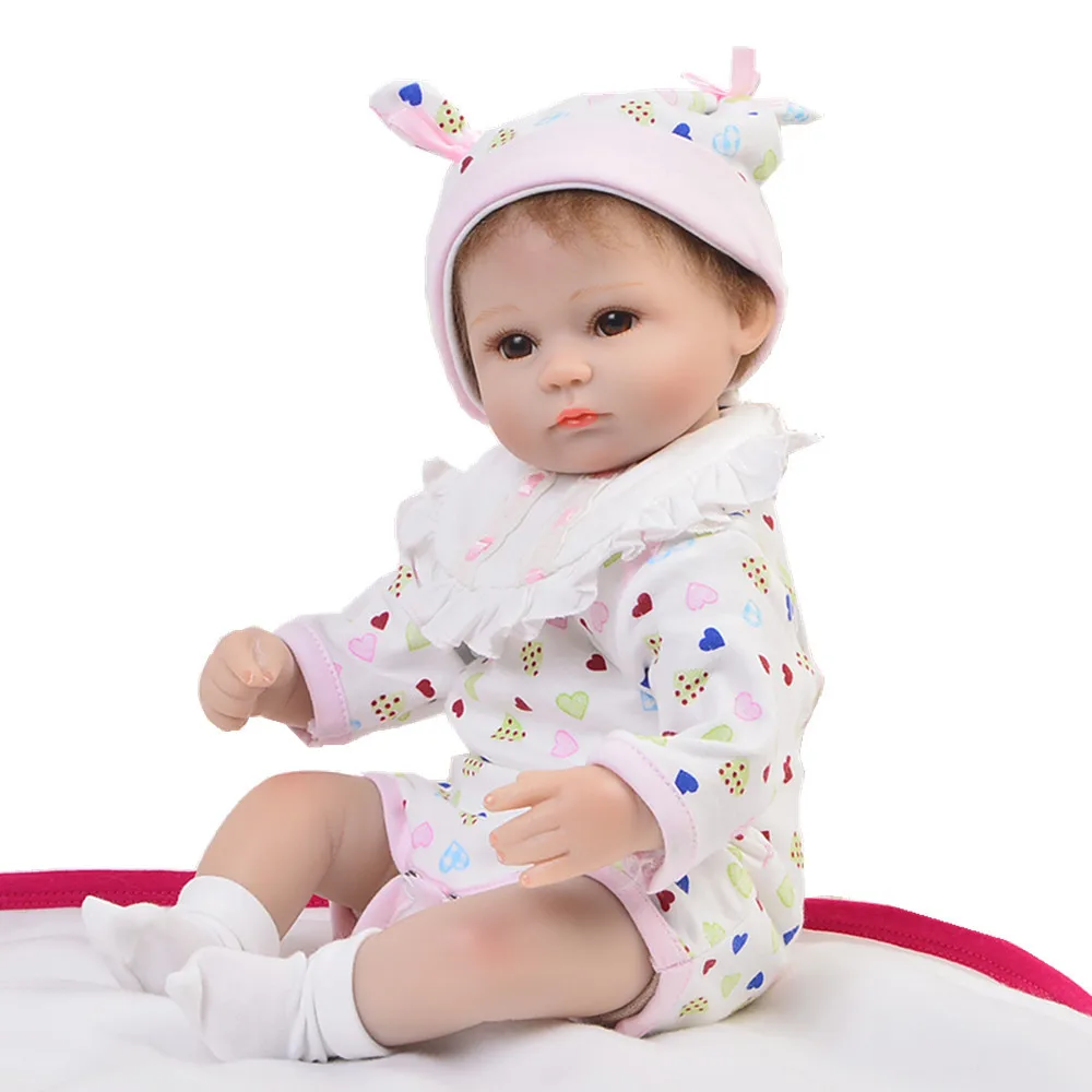 Cute16 ''/40 см силиконовые куклы Reborn с одеждой, реалистичные Новорожденные куклы-Reborn, играющие для детей