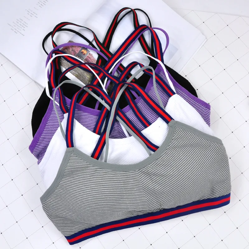 

2019 Fashion Tube top Colored Cross Straps Beauty Back Design Short Top Bra High Stretch Comfortable Short Underwear