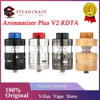 

Original Steam Crave Aromamizer Plus V2 RDTA 8ml / 16ml Capacity Atomizer with Top Fill Airflow 510 Thread Vape Tank VS Zeus X