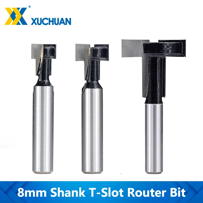 Router-Bit Milling-Cutter Slotting T-Track Cleaning-Bottom Wood Tungsten Carbide 8-Shank