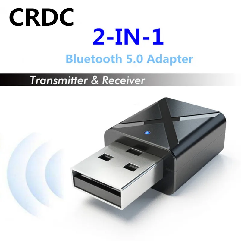 

CRDC Bluetooth 5.0 Audio Receiver Transmitter Mini 3.5mm AUX Stereo Bluetooth Transmitter For TV PC Wireless Adapter For Car