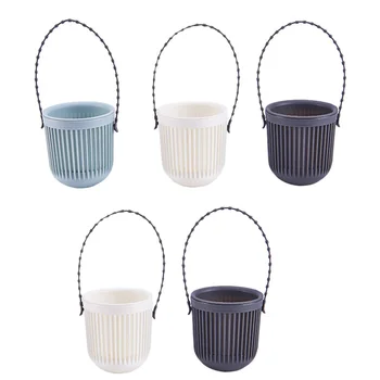 

5Pcs Plastic Hanging Orchid Pot Balcony Creative Wall Hanging Flower Pot Succulent Potted Resin Small Hanging Pot
