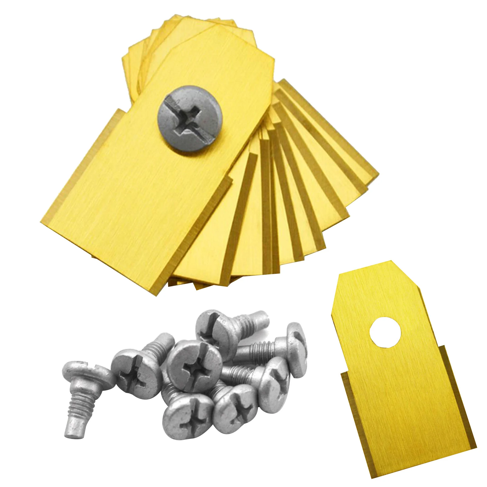 30 Pack Robotic Mower Blades 0.6mm With Screws Replacement Blade Anti-rust Durable Mower Cutter Automower