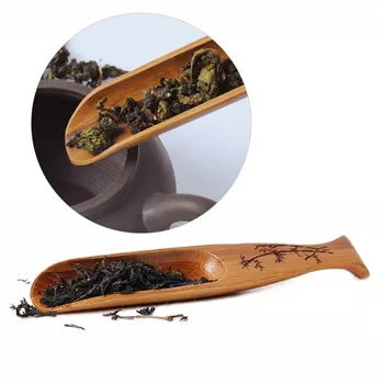 

Natural Bamboo Tea Scoop High Quality Tea Leaves Chooser Holder Spoon for Tea Honey Sauce Sugar Coffee Delica Retro Style