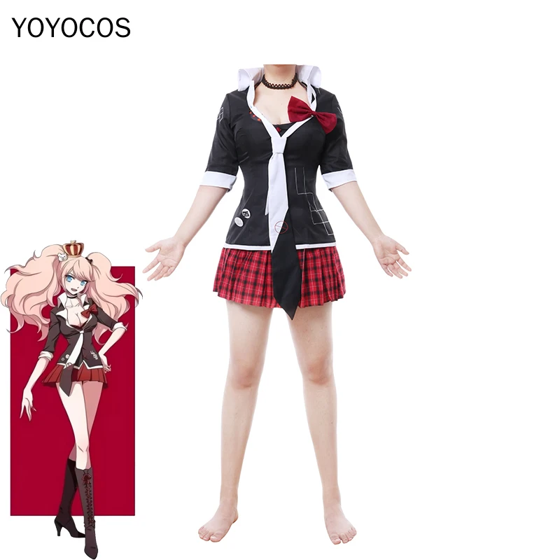 Женский костюм для косплея YOYOCOS Danganronpa Хэллоуина Комплект аниме-униформы галстук
