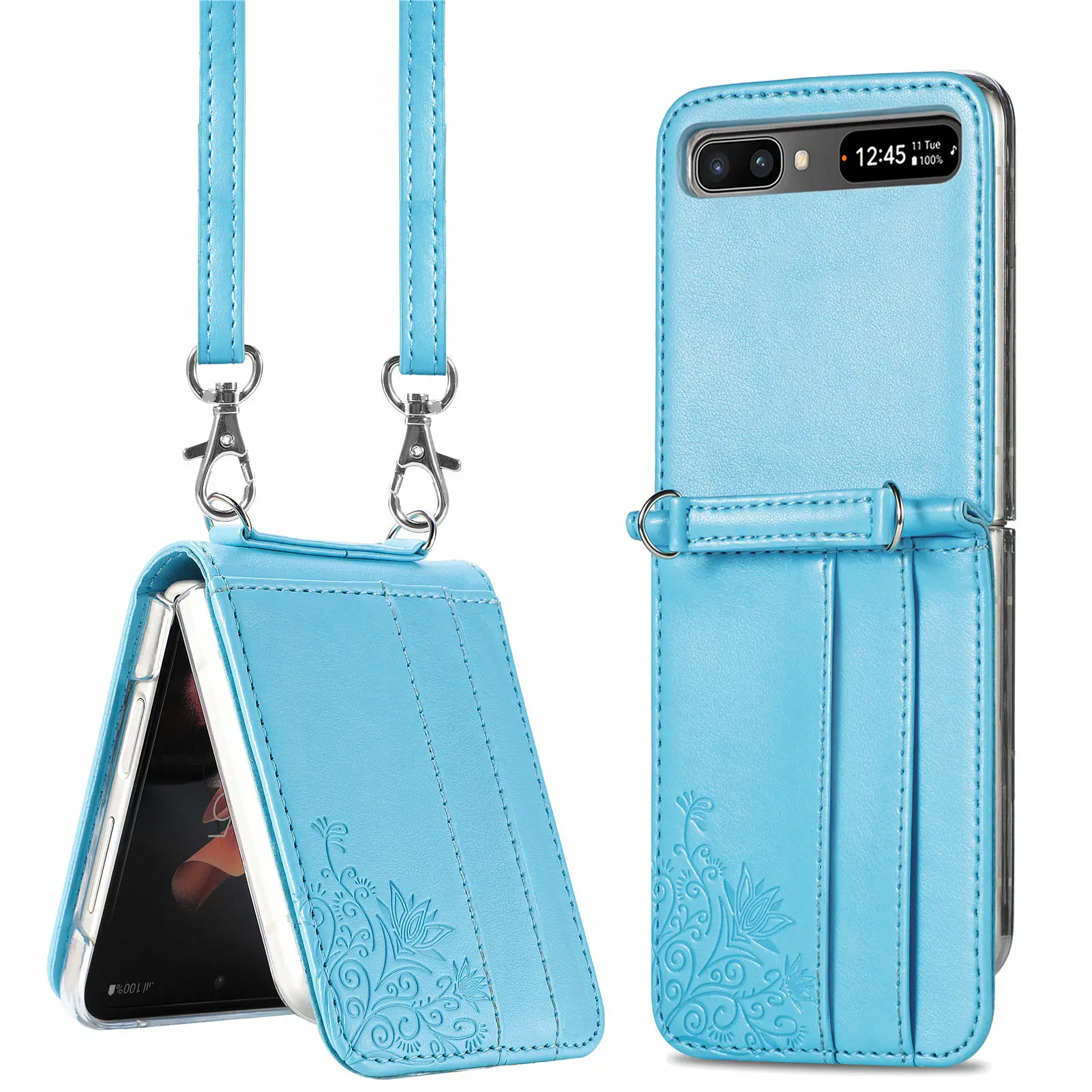 Flip Leather Wallet Phone Case for Samsung Galaxy Z Flip 3 Flip3 5G