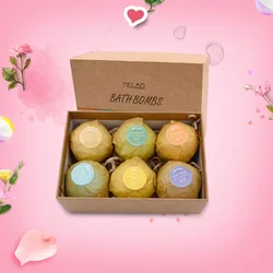 6-piece bath bomb, natural bath salt ball, organic bubble bath, relaxation spa, Christmas gift, bath bomb
