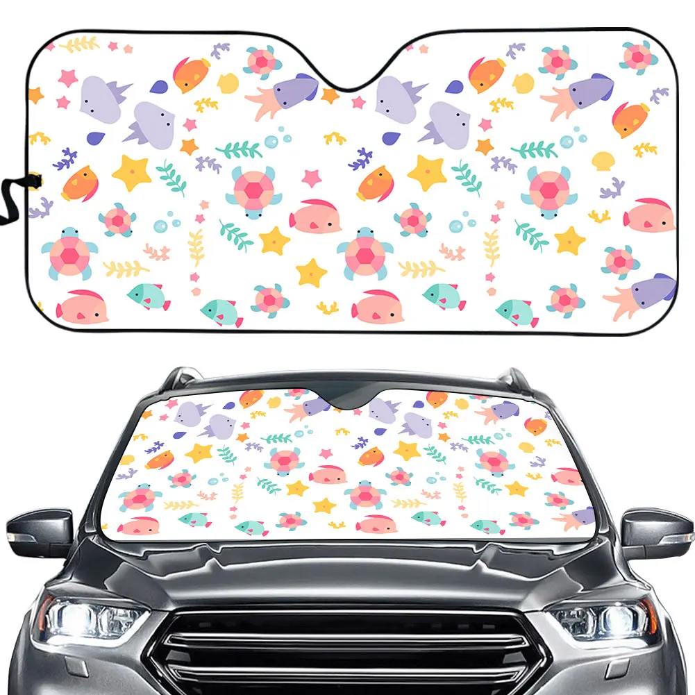 Подводный мир милые со стилизованным изображением рыбки лобовое стекло