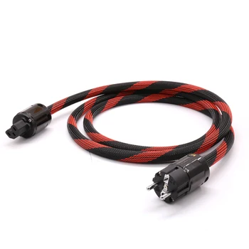 

Power Cable Two core silver plated Power Cord with EU Plug AC cable line hifi audio amp cable AU US Plugs Power cable