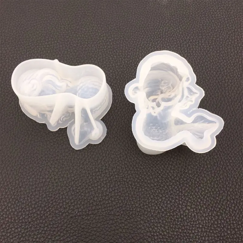 

UV Crystal Epoxy Resin Mold Angel Fish Shape DIY Handmade Jewelry Tool Silicone Mold For Resin High Mirror Surface Pendant Molds