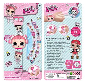

3D Projection Cartoon Children Watches LOL dolls surprise Anime Figure Educational Small Kids Boys Girls Clock Toys for Children