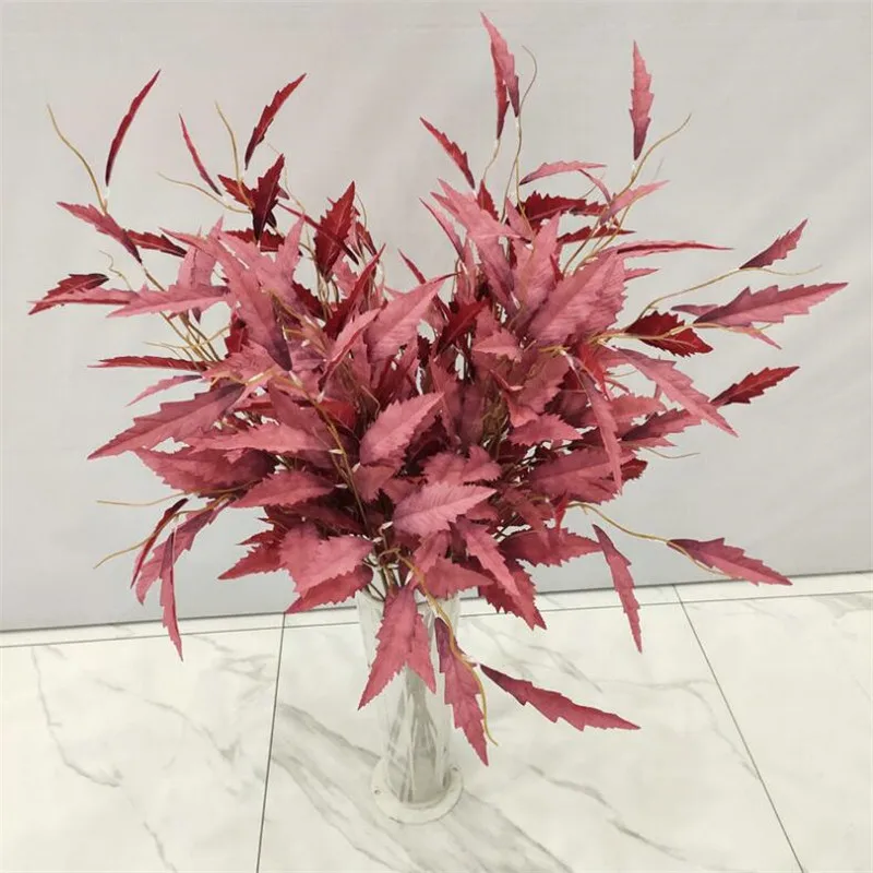 Поддельные длинные Стволовые Artemisia Argyi 45,2" длина имитация осенней зелени для дома Свадебные Декоративные искусственные растения