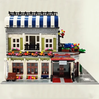 

In Stock Creator MOC City Romatic Restaurants Street View Building Blocks Architeture QL0920 3577pcs Bricks Model 15013 15014