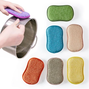 

5pcs Anti-microbial Cleaning Sponge Magic Sponge Melamine Sponges Kitchen Sponge For Washing Dishes Kitchen Scourer Pan Brush