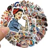 100PCS Retro Poster Motorcycle Girl Personality Sticker for Laptop Motorcycle Skateboard Luggage Decal Toy Sticker ► Photo 3/6