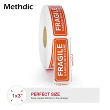 Autocollant Fragile Permanent, avec étiquette de soin, pour expédition, 1000 pièces/rouleau