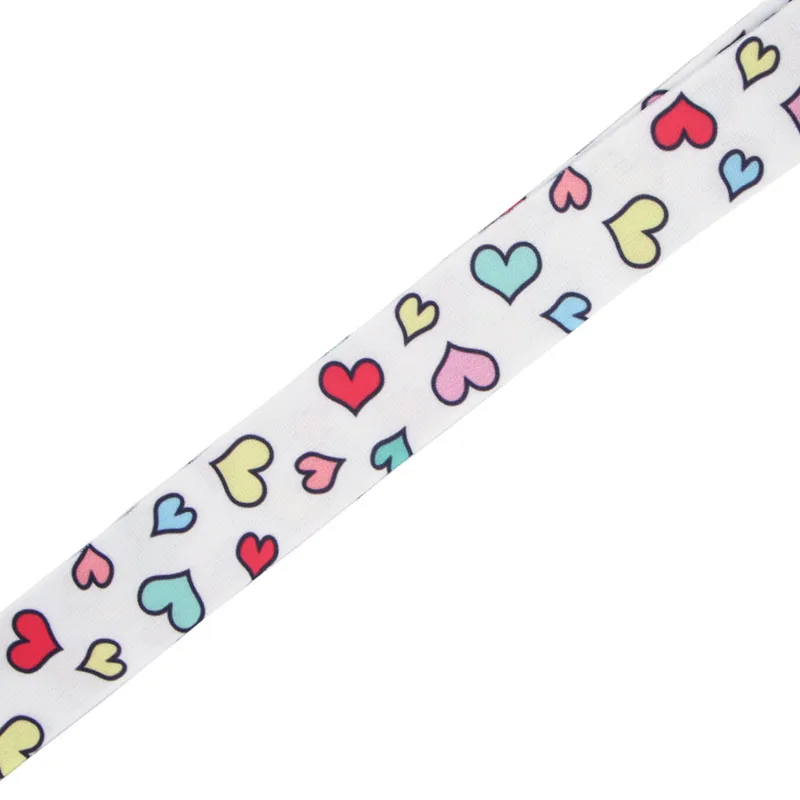 P3983 24 шт/лот Модный Цветной брелок в форме сердца Lanyards держатель удостоверения личности ID карта Пропуск Тренажерный зал мобильный телефон ключ ремень