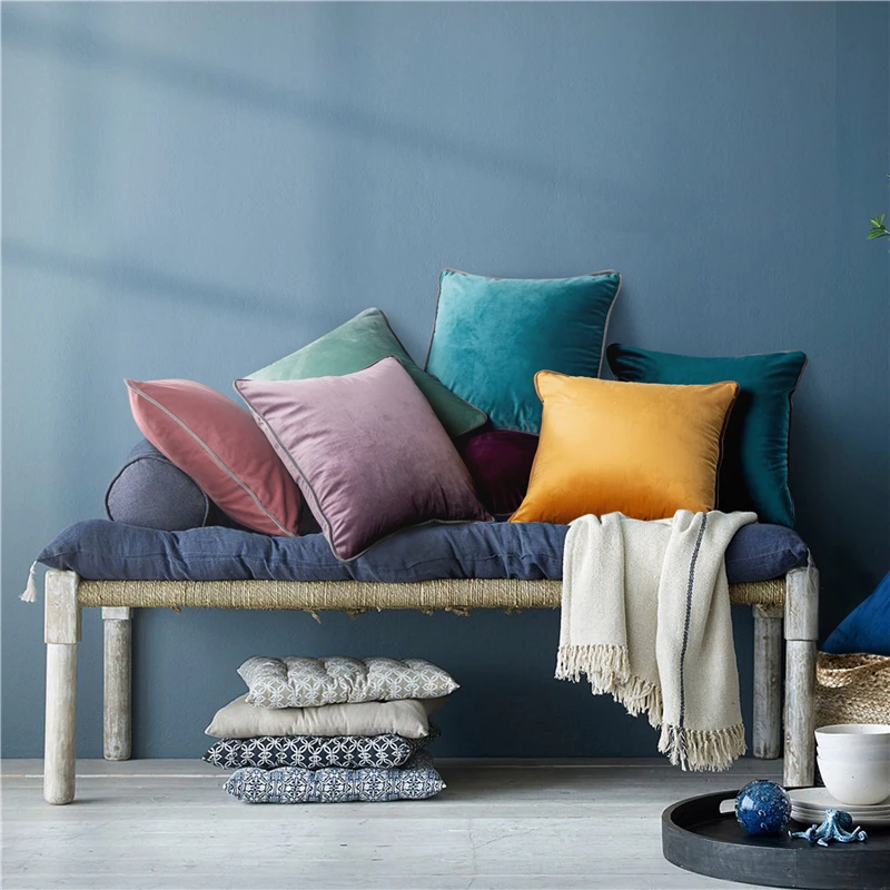 Твердый домашний декор наволочка для дивана на стул гостиная мягкая бархатная