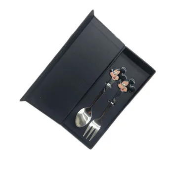 

Creativity Mickey Mouse Cartoons Fork spoon Children fall in love with eating utensils stainless steel Cutlery Set
