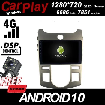 

Qled 1280*720 Screen Car Android 10.0 Player for KIA Forte Auto AC stereo Automotive Carplay Bluetooth GPS Radio Head Unit
