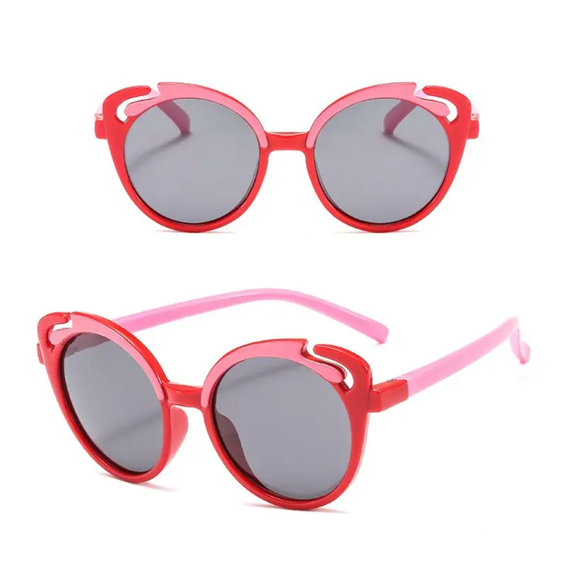 Детские солнцезащитные очки для мальчиков и девочек, детские солнцезащитные очки TAC, ультрамягкие силиконовые очки UV400 24BC