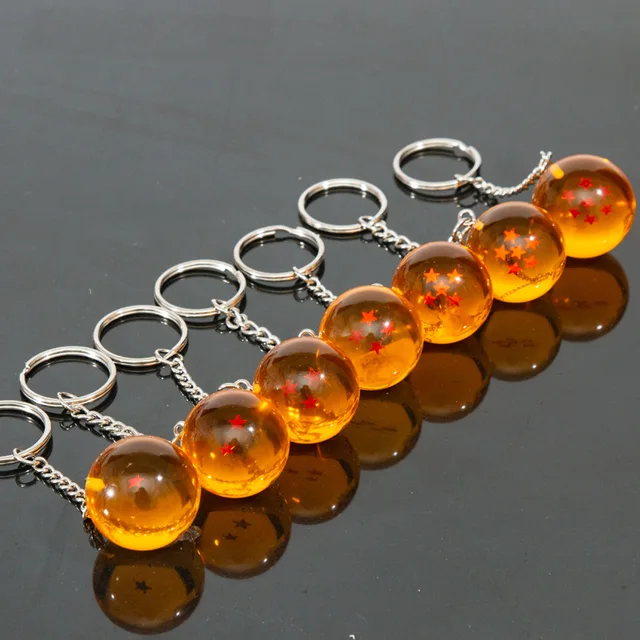 Anime Dragon Ball Series Keychain Charms Accessories 1 2 3 4 5 6 7 Star Dragon Balls Cosplay Keyring Pendant Holder Toys Gift 6