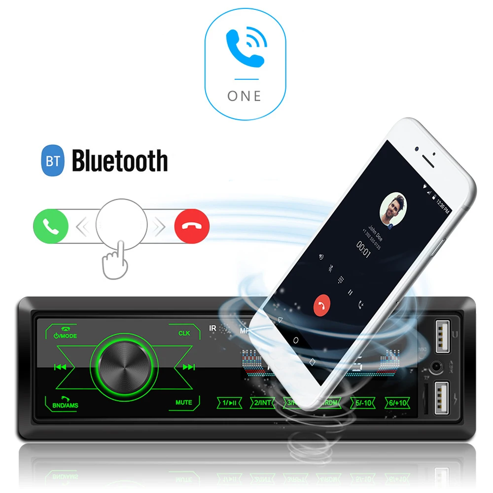M10 сенсорный экран двойной USB автомобильный Bluetooth MP3-плеер красочный светильник u-диск радио 12 в автомобильный Радио MP3 плеер USB/SD/AUX-IN