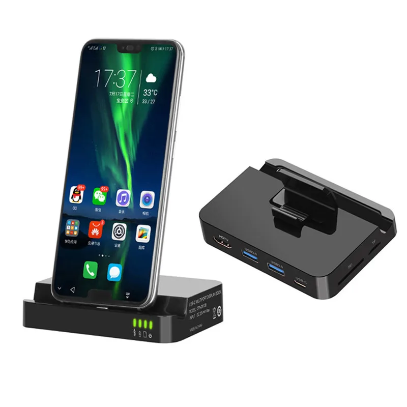 Type-C к HDMI док-станция адаптер питания для huawei P30 P20 Pro usb type-C концентратор док-станция для samsung S10 S9 Dex Pad станция