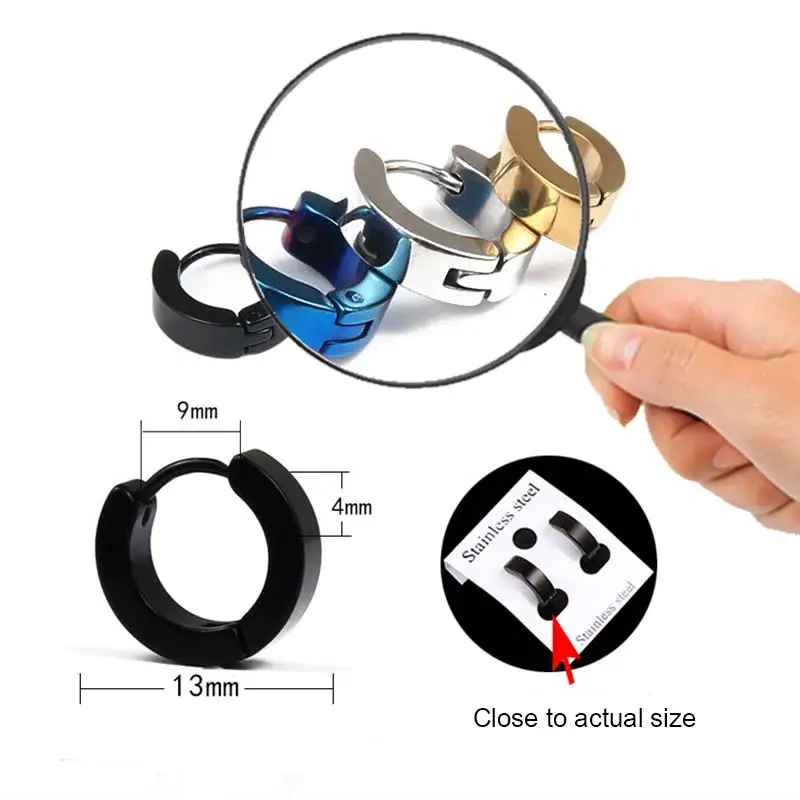 

Stud Earring Seaside Small Circle Beautiful Stainless Steel 4 Colors Fashion Jewelry Girls 1Pair Party Round Titanium steel