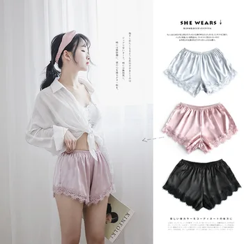 

Spring and Summer New Product Lace Safety Pants Silk Soft Breathable Side Slit Ladies Shorts Mutande Donna Bokserki Damskie 2020