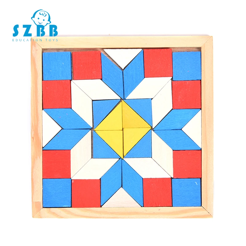 

SZ STEAM Puzzles Learning Education Toys Funny 3D Puzzle Game Wooden Toy For Children Jigsaw Tangram Board Geometric Shape