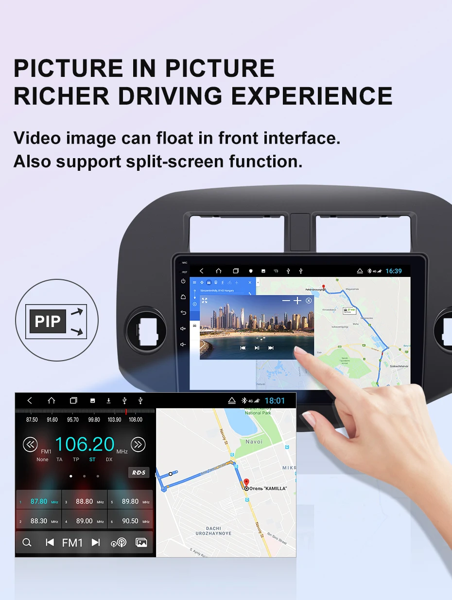 Clearance Isudar H53 4G Android 1 Din Auto Radio For Toyota/RAV4 2007-2011 Car Multimedia 8 Core RAM 4GB ROM 64GB GPS DVR Camera IPS DSP 19