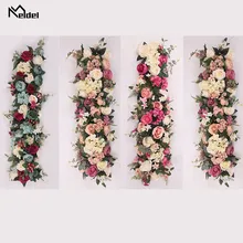 Meldel decorazioni per fiori artificiali decorazioni per pareti fondali per matrimoni decorazioni per fiori rosa fila romantica personalizzata decorazioni per arco fai-da-te