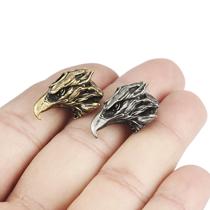 Animals Brass Rope Beads Cat Knife Beads DIY Umbrella Paracord Bead Keychain Pendant