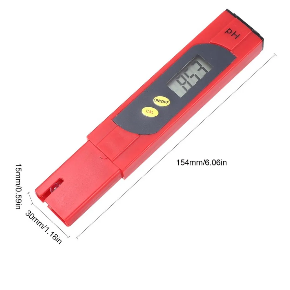 Protable LCD Digital PH Meter 0-14PH Pen Tester Accuracy 0.01 for Aquarium Pool Water Quality Monitor Aquiculture Hydroponics