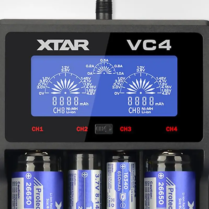 Зарядное устройство XTAR VC4 для литий ионных аккумуляторов универсальное зарядное
