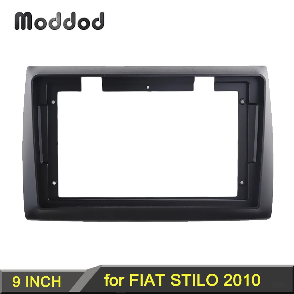 Car Radio Frame for FIAT Stilo 2001-2010 Double Din Dash Installation Trim Kit Android Audio Fascia 9 INCH Stereo Panel Bezel